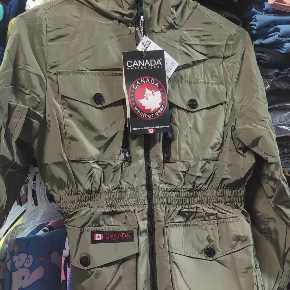 Canada Weather Gear Kids Green Raincoat